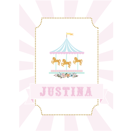 Afiche Pers. Carousel rosa